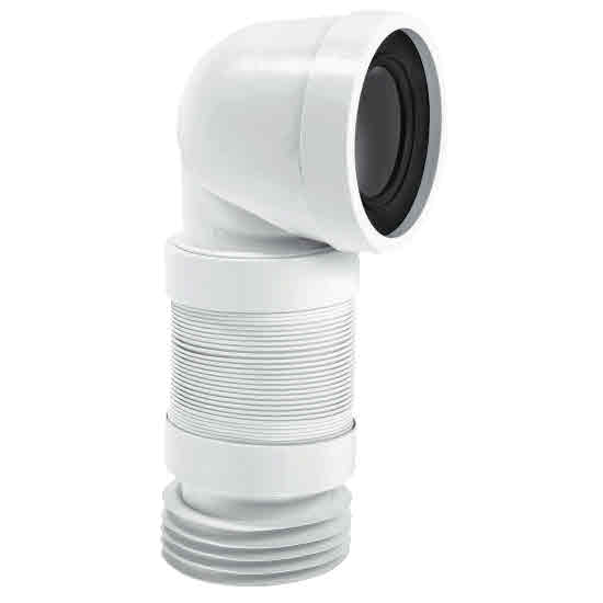 McAlpine Toilet Pan Connectors - MCALPINE WC-CON8F FLEXIBLE BENT PAN ...