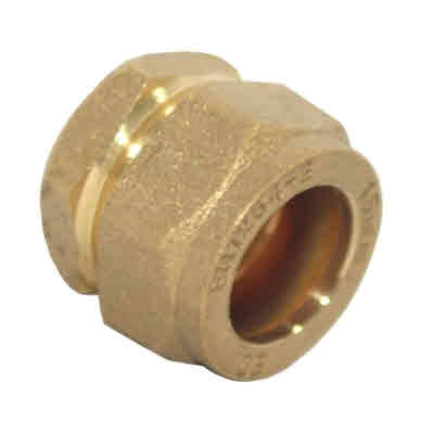 Contract Brass Compression Fittings - COMPRESSION 22MM STOP END BRASS ...